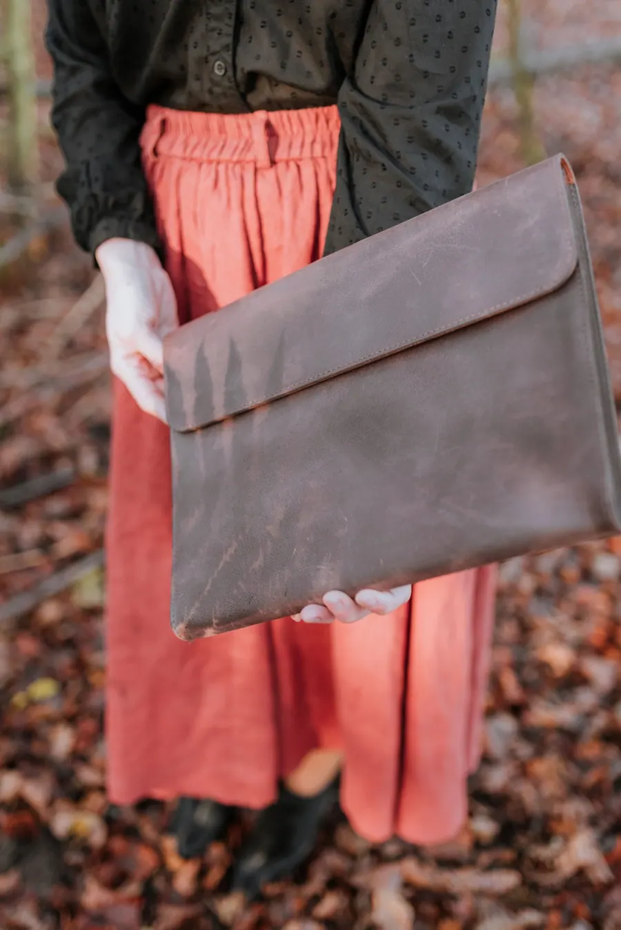 Aktówka Pokrowiec skórzany na laptopa — zdjęcie 9