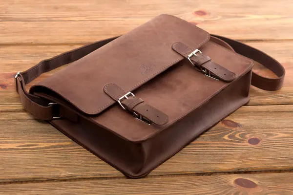 Deep Barka Brąz Vintage torba skórzana